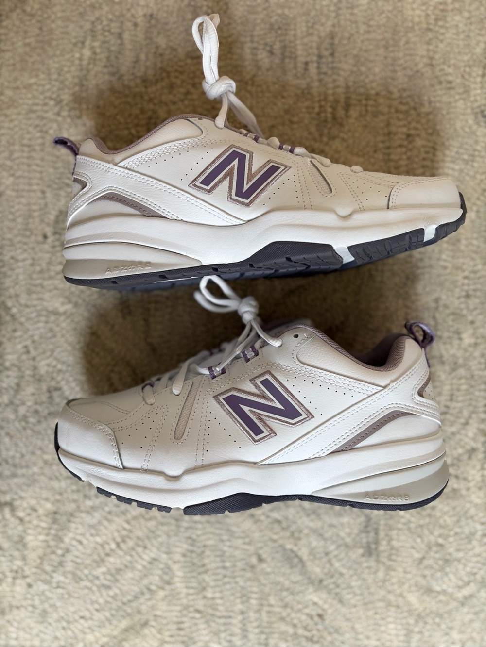 New Balance 608 White Purple Walking Sneakers Wide Comfort Shoes Women’s 8 - Picture 5 of 13